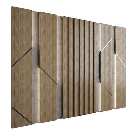 an image of a room divider made out of wood