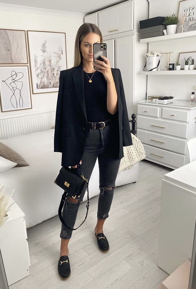 Black Blazer Outfit, Blazer Outfits Casual, Blazer Outfits For Women, Blazer Outfit, Business Casual Outfits For Work, Elegante Casual, Stylish Work Outfits, Brunch Outfit, Fashion Mistakes