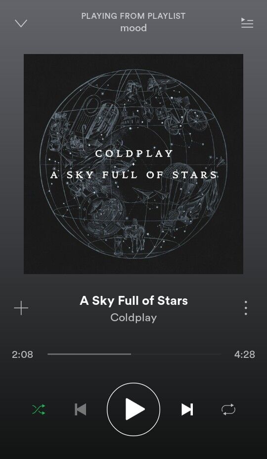 an iphone screen with the sky full of stars on it, and text that reads coldplay