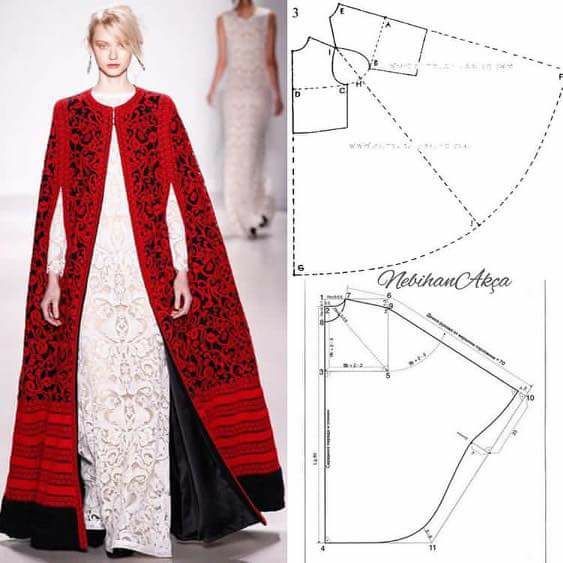 Long outer Abaya Pattern, Kaftan Pattern, Kampot, Estilo Hippie, Mode Abaya, فستان سهرة, Diy Sewing Clothes, Clothes Sewing Patterns, Fashion Sewing Pattern