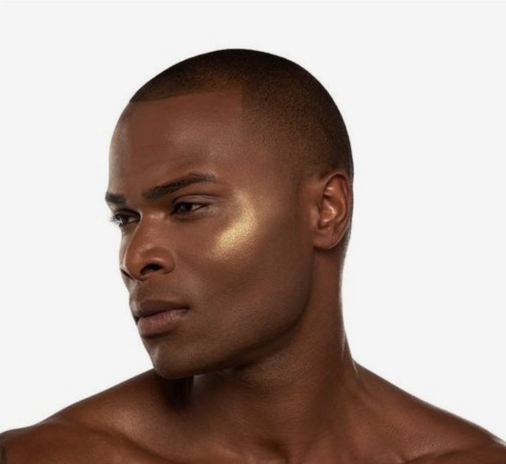 Mens Makeup Natural, Model Makeup Natural, Brown Smokey Eye Makeup, Gold Highlight, Bronze Eye Makeup, Corrective Makeup, Cheek Makeup, Makeup Books, Powder Sugar