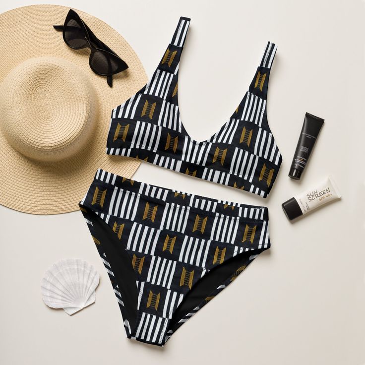 Urban African Print Bathing Suits – a bold fusion of style and culture. These swimsuits aren't just beachwear; they're a statement! Picture yourself strutting poolside or catching waves in designs that reflect you. African Print, The Struts, Bathing Suits, High Waist, High Waisted, Design