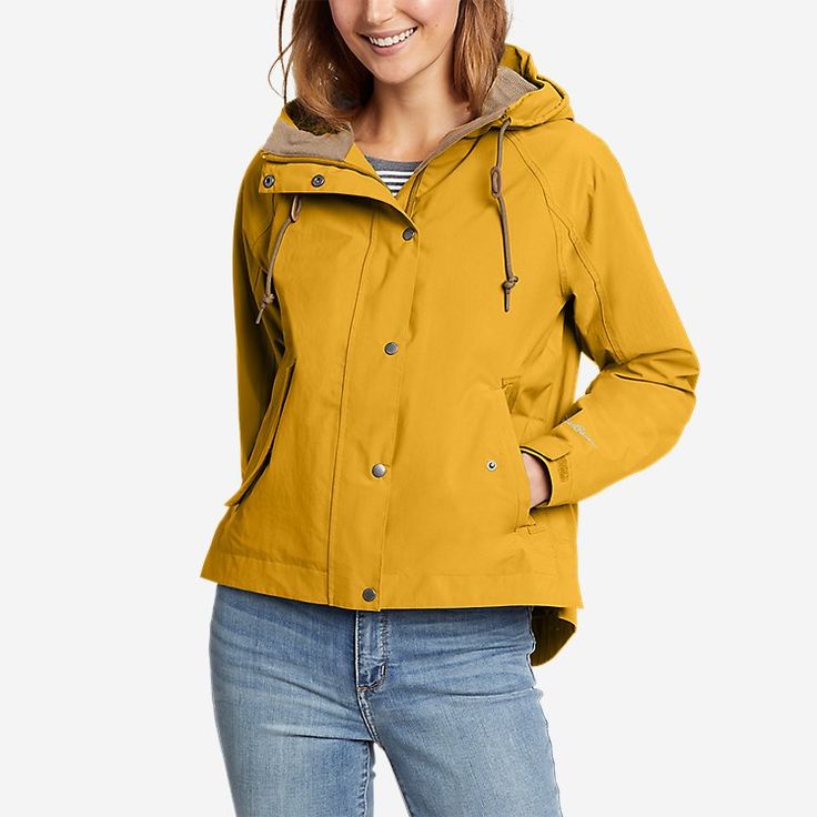 Women's Port Townsend Jacket | Eddie Bauer Hooded Raincoat With Storm Flap For Travel, Outdoor Raincoat With Detachable Hood For Rainy Season, Hooded Waterproof Windbreaker For Cold Weather, Waterproof Hooded Windbreaker For Cold Weather, Rainy Season Raincoat With Drawstring Hood, Hooded Nylon Parka For Rainy Weather, Hooded Weatherproof Windbreaker In Waterproof Fabric, Nylon Hooded Parka For Rainy Weather, Solid Waterproof Hooded Jacket For Rainy Weather