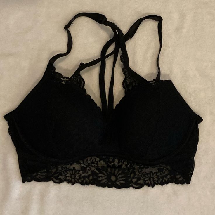 Pink From Victorias Secret Black Lace Bralette! Size S Never Worn, In Perfect Condition. Stretchy Material, Put On Over The Head, No Clasps. Black Lace Bralette, Black Lace Bra, The Head, Lace Bralette, Lace Bra, Stretchy Material, Put On, Women's Intimates, Victoria’s Secret