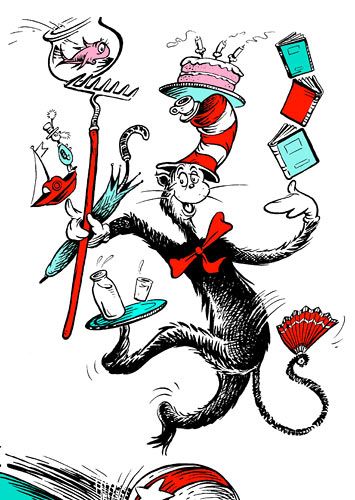 the cat in the hat is trying to balance all of his resources