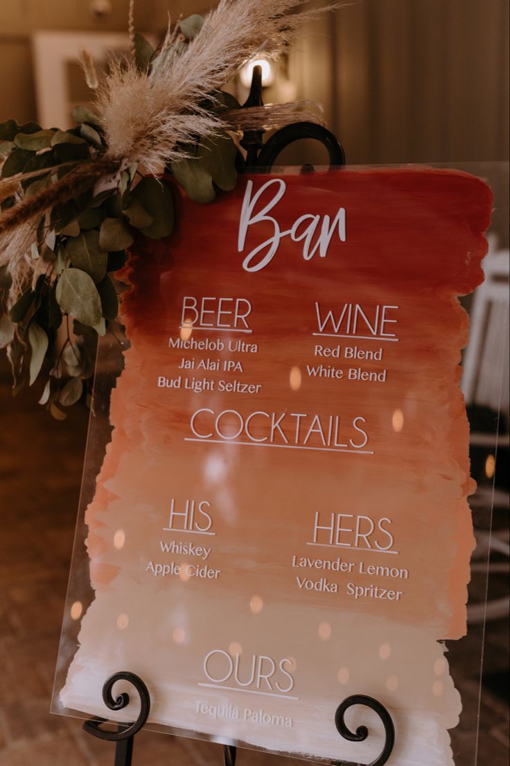 Ombré
Acrylic
Boho
Bar
Sign Limited Bar Wedding Sign, Acrylic Wedding Drink Sign, Rustic Acrylic Wedding Signs, Diy Acrylic Bar Sign, Wedding Drink Menu Sign Acrylic, Diy Bar Menu For Wedding, Diy Bar At Wedding, Fall Wedding Bar Ideas, November Wedding Decorations Diy