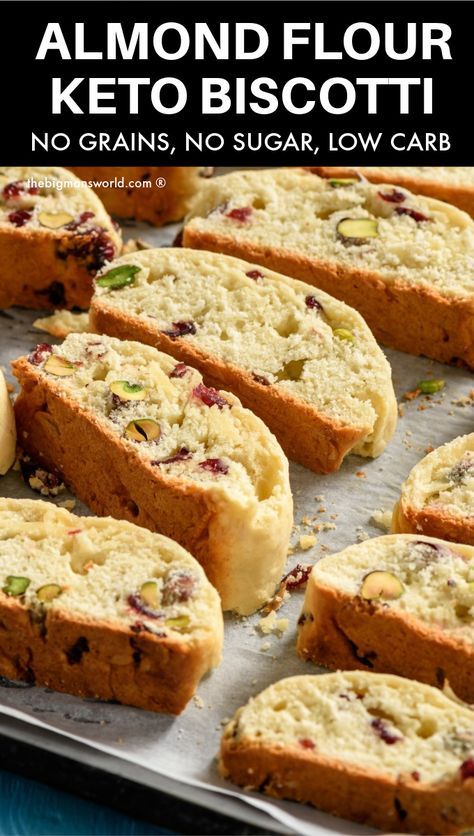 almond flour keto biscotti no grains, no sugar, low carb