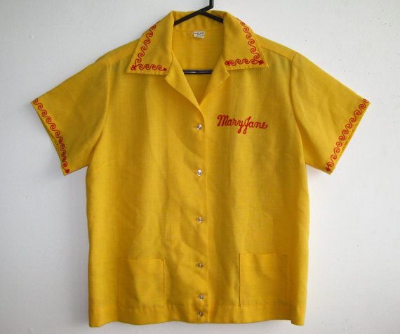 Motorcycle Club, Bowling Shirt, The Gold, Vintage 60s, Bowling, Vintage Shirts, Tumblr, Collar, Yellow