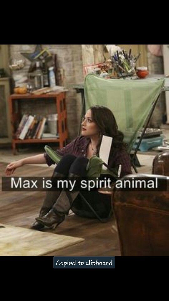 a woman sitting in a chair with her hand on her hip and the words, max is my spirit animal