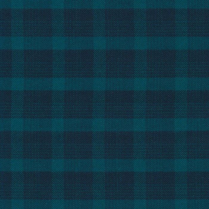 a blue and black checkered fabric