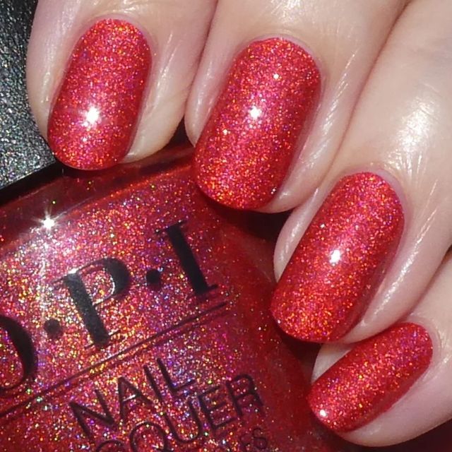 Caroline on Instagram: "🔹️PR🔹️ OPI: "Paint the Tinseltown Red" from their "Celebration" collection for the holidays 2021. I think this is my favorite of the collection. It's a holographic red pink coral and oh boy is it stunning... so stunning indeed.💖 Two esay coats and top coat for the pictures.😍 . . . . . . . . . . . @opi #opi #opicons #40yearsofcolors #opiobsessed #coloristheanswer #opicelebration #opiholidays #opicoral #opiholographic #opipaintthetinseltownred #paintthetinseltownred #co Opi Nail Polish Colors, Holo Nails, Coral Nails, Subtle Nails, Red Nail Polish, Opi Nail Polish, Polish Colors, Opi Nails, Pink Coral