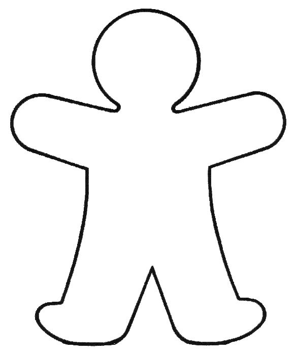 the outline of a man's body in black and white