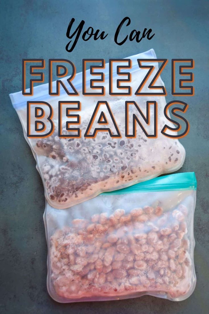 three bags of freeze beans on top of each other with the words, you can freeze them