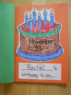 a children's birthday card with candles on it and the words november 23, rachel's birthday is on