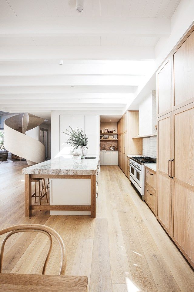 the kitchen is clean and ready for us to use in its new owner's home