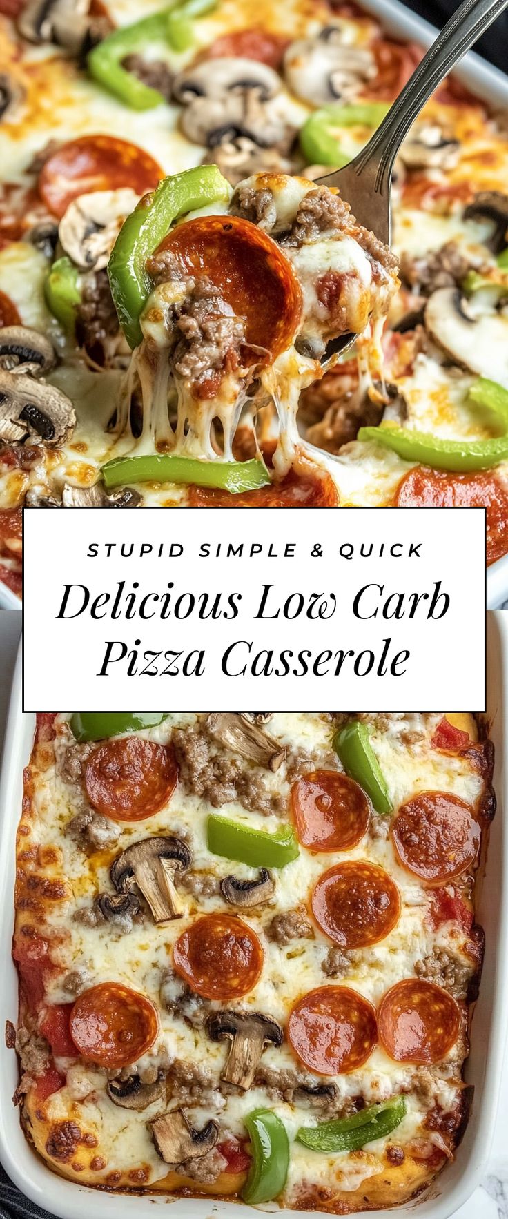 Image for Delicious Low Carb Pizza Casserole Keto Italian Casserole, Keto Low Carb Pizza Casserole Recipe, Low Carb Pizza Casserole No Crust, Ground Meat Recipes For Dinner Low Carb, Crustless Pizza Casserole Low Carb, Keto Crockpot Pizza Casserole, Crust Less Pizza Casserole, Low Carb Recipes For 1 Person, Healthy Pizza Bake