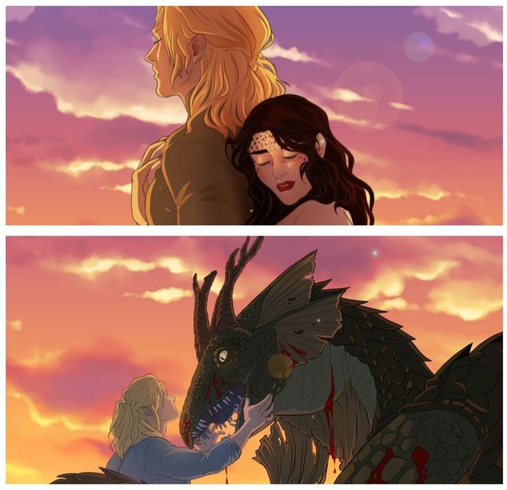 two different pictures of people with dragon heads in front of the sky and one is holding a