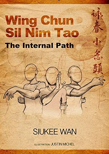 the book cover for wing chun si nin tao, with an image of two men in