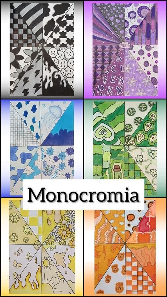 the front cover of a book with different designs on it