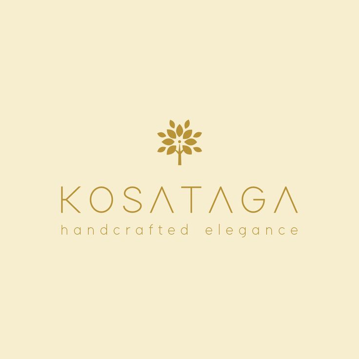 the logo for kostataga handcrafted elegance, with an elegant flower