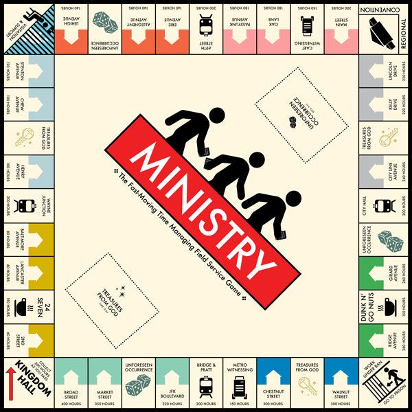 a monopoly board game with two men holding hands and the words'ministry'on it