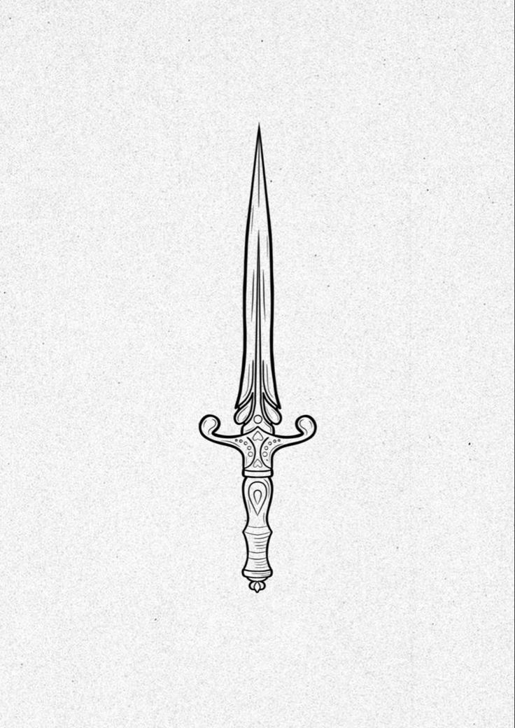 Knife Art Drawing, Small Dagger Tattoo, Simple Dagger Tattoo, Linework Design, Dagger Drawing, Tattoo Mafia, Blade Tattoo, Knife Tattoo, Patchwork Inspiration