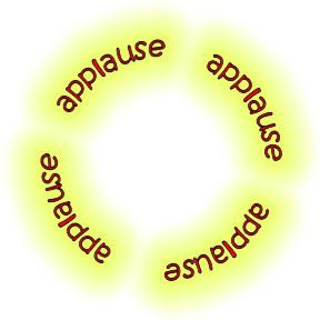 the words applaude, applaud, applaud and applaud are arranged in a circle