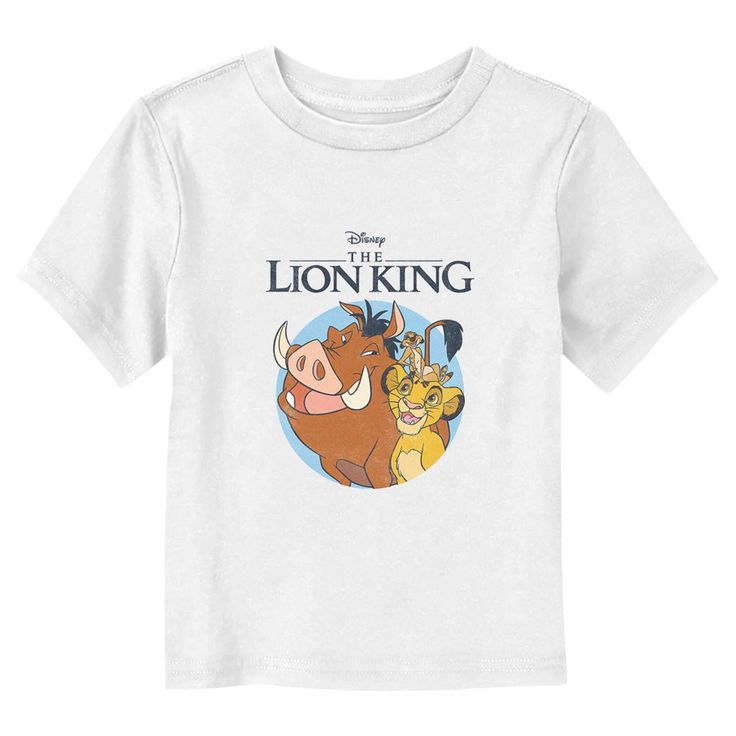 Rafiki always knew Simba would do great things, just like this cool officially licensed Toddlers' Disney The Lion King Classic Friends Graphic T-Shirt! It's time to head back to the Pride Lands in style with this awesome tee featuring Simba, Timon, and Pumbaa within a blue circle, along with the classic movie logo printed in slightly distressed style above them. Hakuna Matata "ain't no passing craze" and neither are these Lion King tees! Rainbow Costumes, Lion King Hakuna Matata, Friends Graphic, Disney The Lion King, Movie Logo, Timon And Pumbaa, Bear Halloween, Friends T Shirt, Lion Tshirt