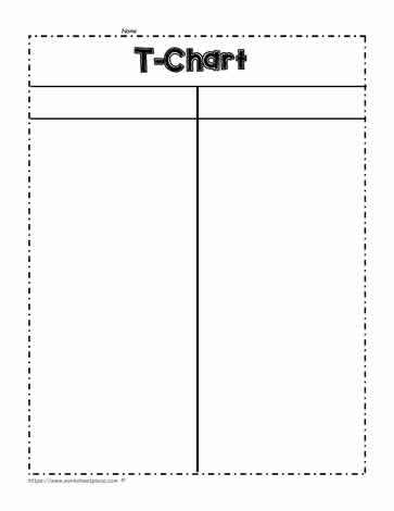 the t - chart is shown in black and white