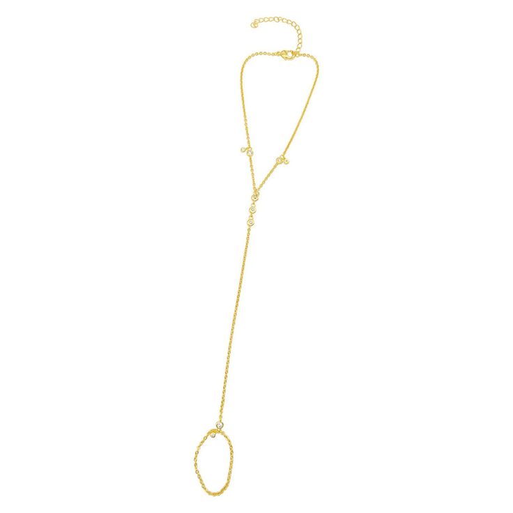 Add a dramatic touch to your jewelry collection with this 14k gold plated Adornia hand chain. Add a dramatic touch to your jewelry collection with this 14k gold plated Adornia hand chain.  Nickel free Metal: brass Plating: 14k gold Finish: polished Packaging: pouch Size: One Size. Gender: unisex. Age Group: adult. Elegant Gold-tone Chain Ring For Gift, Gold Metal Body Chain, Gold Delicate Chain Body Jewelry For Party, Lariat Body Jewelry With Adjustable Chain As Gift, Gold-tone Clavicle Chain Jewelry For Wedding, Delicate Adjustable Gold Body Chain, Gold Lariat Body Jewelry For Party, Gold Dainty Body Jewelry For Party, Elegant Adjustable Chain Body Jewelry