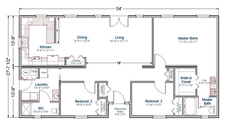 the floor plan for a two bedroom apartment with an attached kitchen and living room area