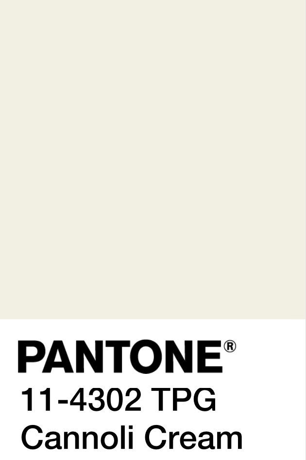 pantone's 11 - 1302 tpg cannoli cream