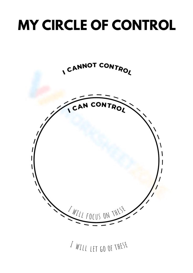 What Can I Control Activity, Circle Of Control Worksheet, Locus Of Control Worksheets, Things I Can Control Worksheet, What I Can Control Circle, Circle Of Control Printable, Circle Of Control Activity, Self Control Activities, Group Worksheets