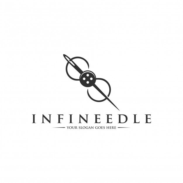 an image of a needle and thread with the words infine edle on it