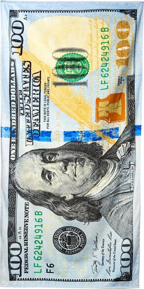 "Color: Multi - 30\" x 60\" Machine wash 100% cotton" Dollars Money Wallpaper, Towel Ideas, Granddaughter Birthday, Money Pictures, 100 Dollar, Money And Happiness, One Dollar, Money Affirmations, Dollar Bill