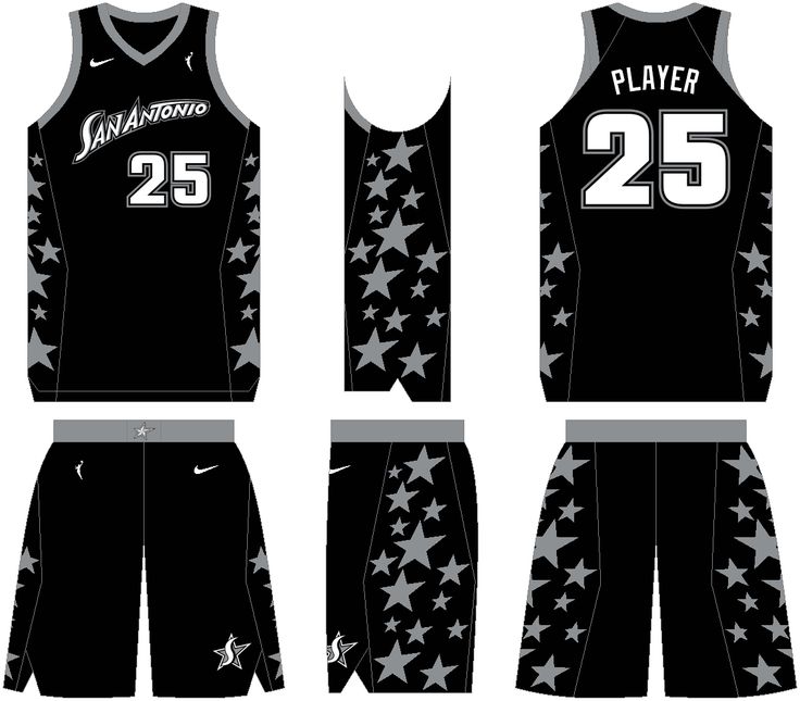 the basketball uniform is designed to look like stars