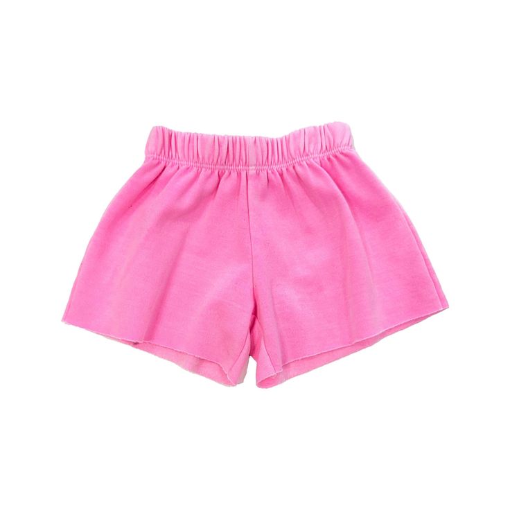 Firehouse Kids Neon Pink Shorts. Shorts With Built-in Shorts For Playwear, Sporty Bottoms With Built-in Shorts For Playwear, Cotton Bloomers For Loungewear, Pink Cotton Shorts With Elastic Waistband, Casual Pink Short Bloomers, Casual Pink Cotton Bloomers, Pink Summer Playwear Pants, Pink Cotton Bottoms With Short Inseam, Pink Cotton Short Leg Bottoms