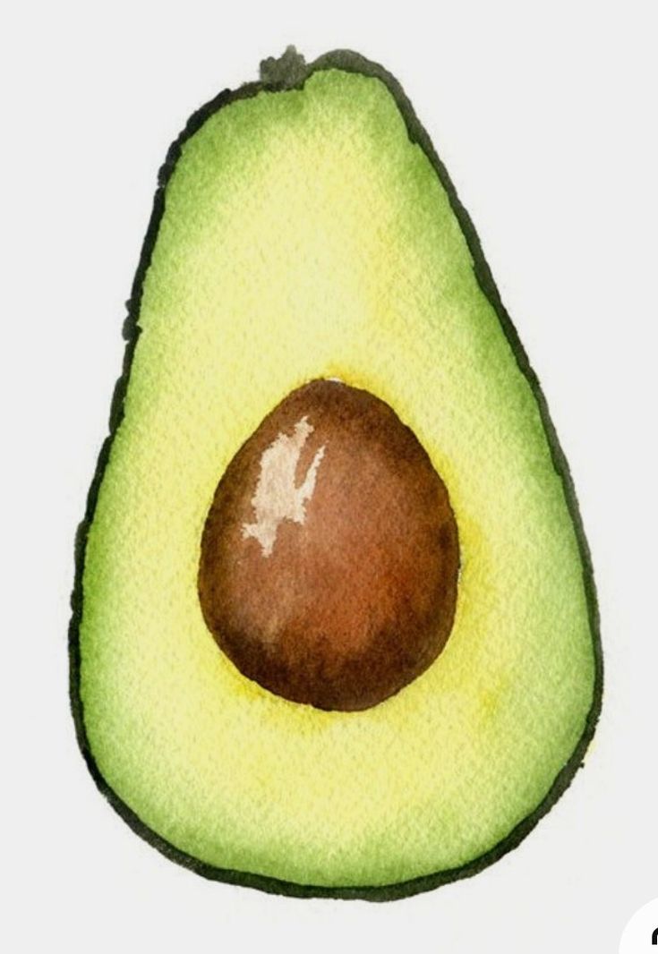 an avocado cut in half on a white background