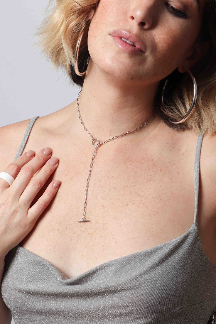 The only lariat you will ever need has officially arrived. Meet Supreme — our best-selling, multifunctional lariat that can be worn as a pendant, a chain, and a y-necklace alike! With dainty faceted chain links and a toggle clasp closure, this necklace is as strong as it is chic. Water resistant and hypoallergenic with a stainless steel base, this chain is a forever piece that you are sure to grab for all occasions — from casual to formal and everything in between. Designer tip — rock Supreme as a lariat style with our other chain styles for a beautiful layered look — we highly recommend the Billie Chain and Billie Chain 5mm. 19" length Toggle clasp closure Adjustable Length Everyday Jewelry, Trendy Lariat Jewelry For Everyday, Trendy Adjustable Lariat Necklace For Everyday, Adjustable Trendy Lariat Necklace For Everyday, Adjustable Lariat Necklace For Everyday, Sterling Silver Lariat Necklace For Everyday, Sterling Silver Clavicle Chain Lariat Necklace For Everyday, Everyday Sterling Silver Lariat Necklace With Clavicle Chain, Dainty Silver Lariat Choker Necklace