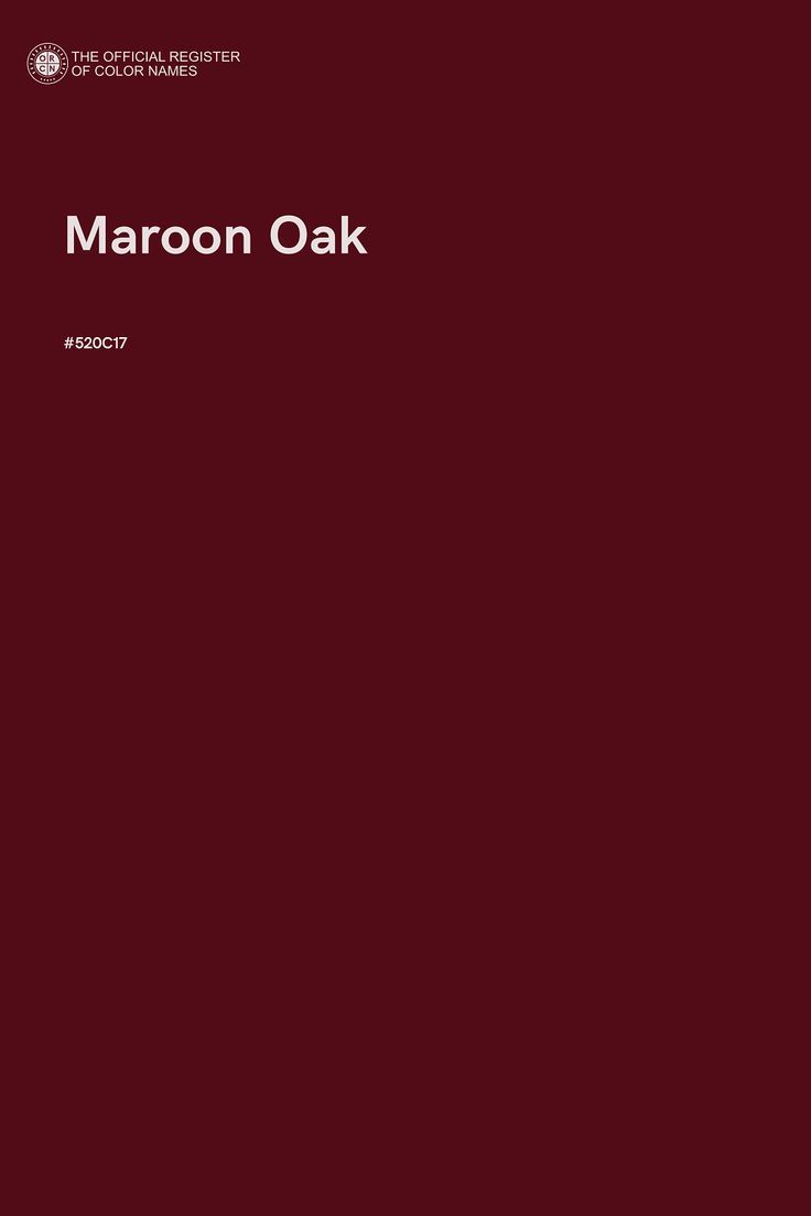 maroon cover with white text that reads,'maroon oak'in the center and bottom right corner