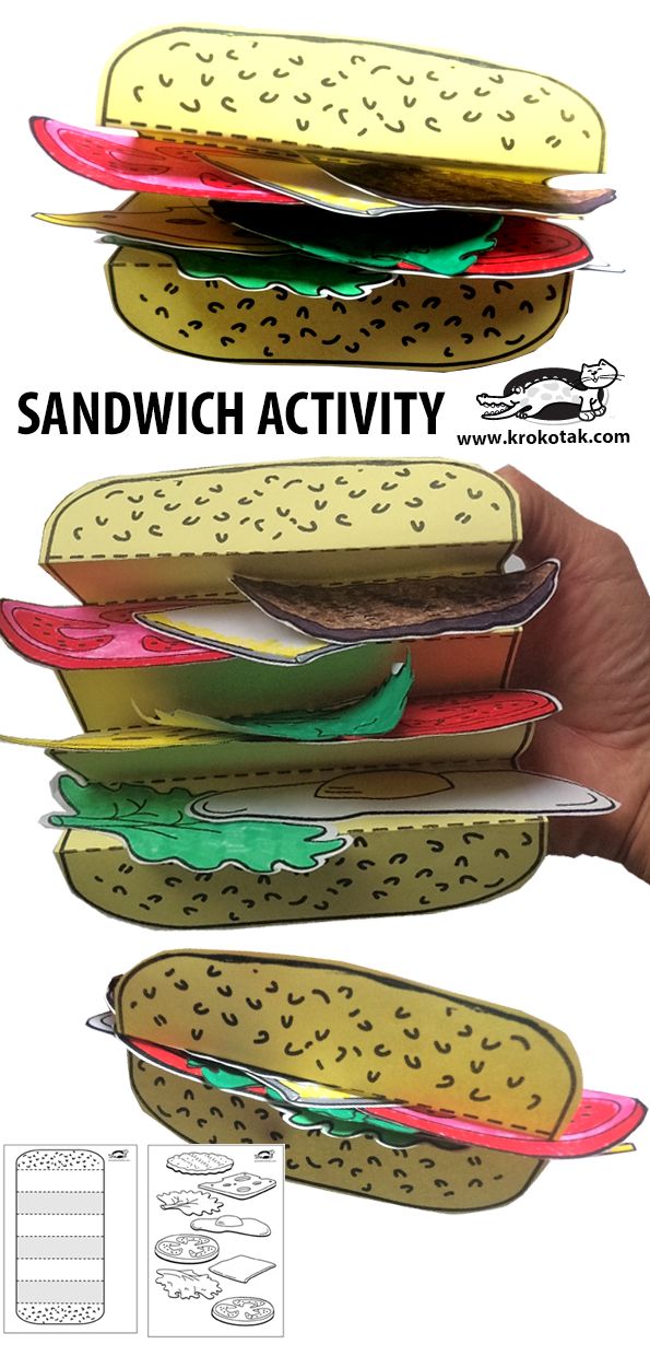 the sandwich activity is shown with instructions to make it