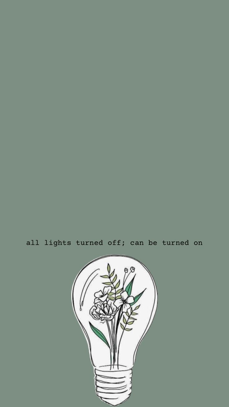 a light bulb with flowers in it and the words, all lights turned off can be turned on