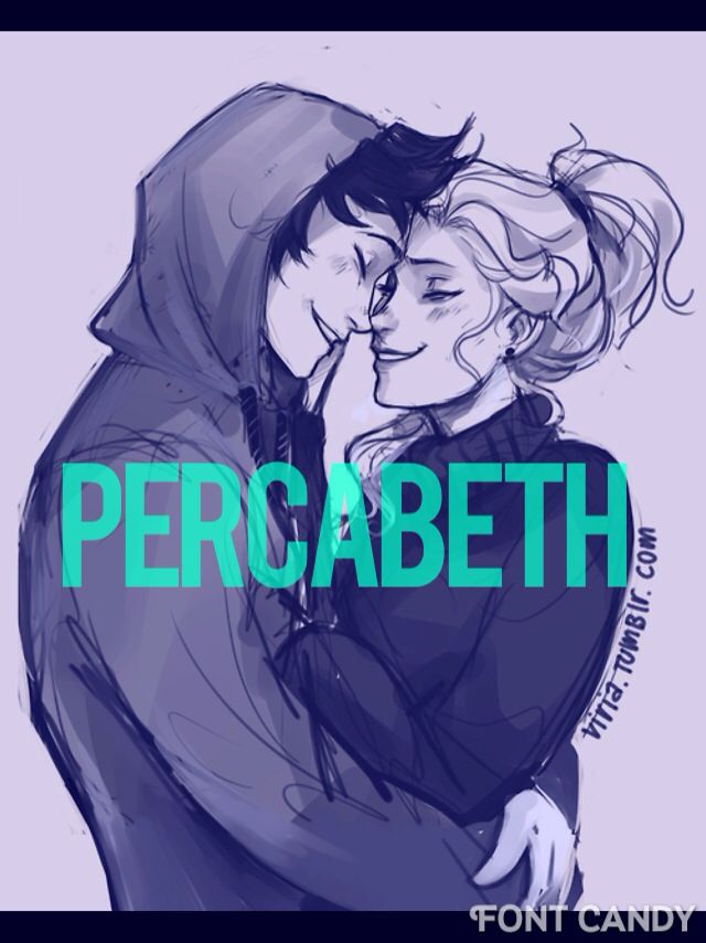 two people hugging each other with the words percabeth