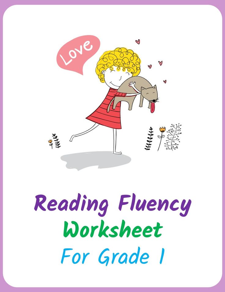 the reading flueny worksheet for grade 1 is shown with an image of a