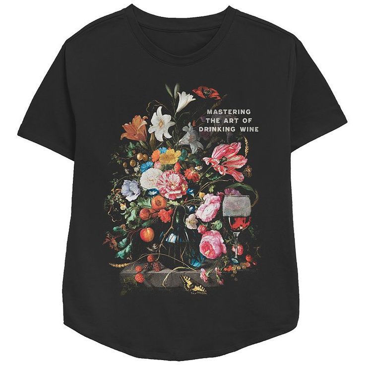 She'll love the look and feel of this Women's Mastering The Art Of Drinking Wine Relaxed Fit Graphic Tee. FEATURES Crewneck Short SleevesFABRIC & CARE Cotton/Polyester Machine wash Imported Size: Xxl. Color: Black. Gender: female. Age Group: adult. Wine Tshirts, Drinking Wine, Wine Drinks, Womens Clothing Tops, Fabric Care, Graphic Tee, Graphic Tees, Short Sleeves, Relaxed Fit