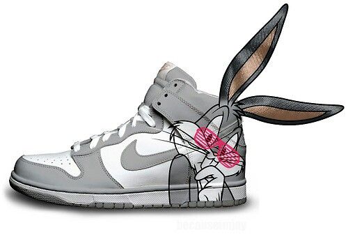 Bugs bunny Bunny Shoes, Diy Sneakers, Shoe Designs, Nike Shoe, Custom Nike Shoes, Disney Shoes, Nike Shoes Jordans, Nike Air Shoes, Baskets Nike