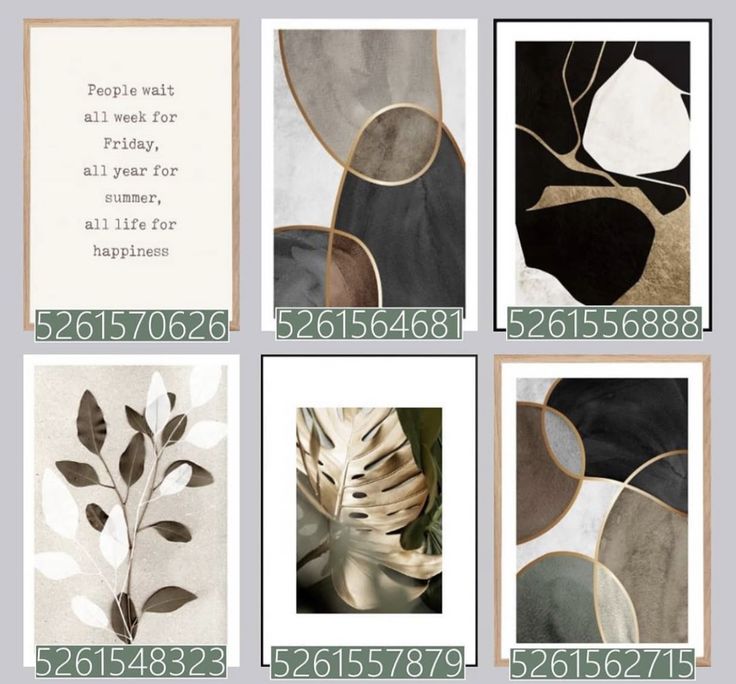 four different types of art work displayed on a white background with green and black accents