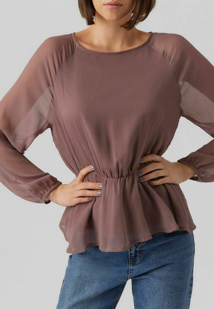 Vero Moda Blouse - rose taupe Rose Taupe, Something Wild, Dark Autumn, Minsk, Keep It Simple, Light Jacket, Boat Neck, Peplum Top, That Look