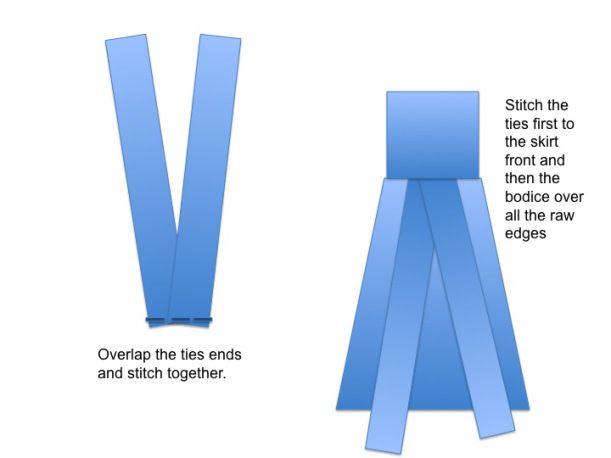 two different types of blue ribbons are shown in this graphic style, with the same length and width for each ribbon