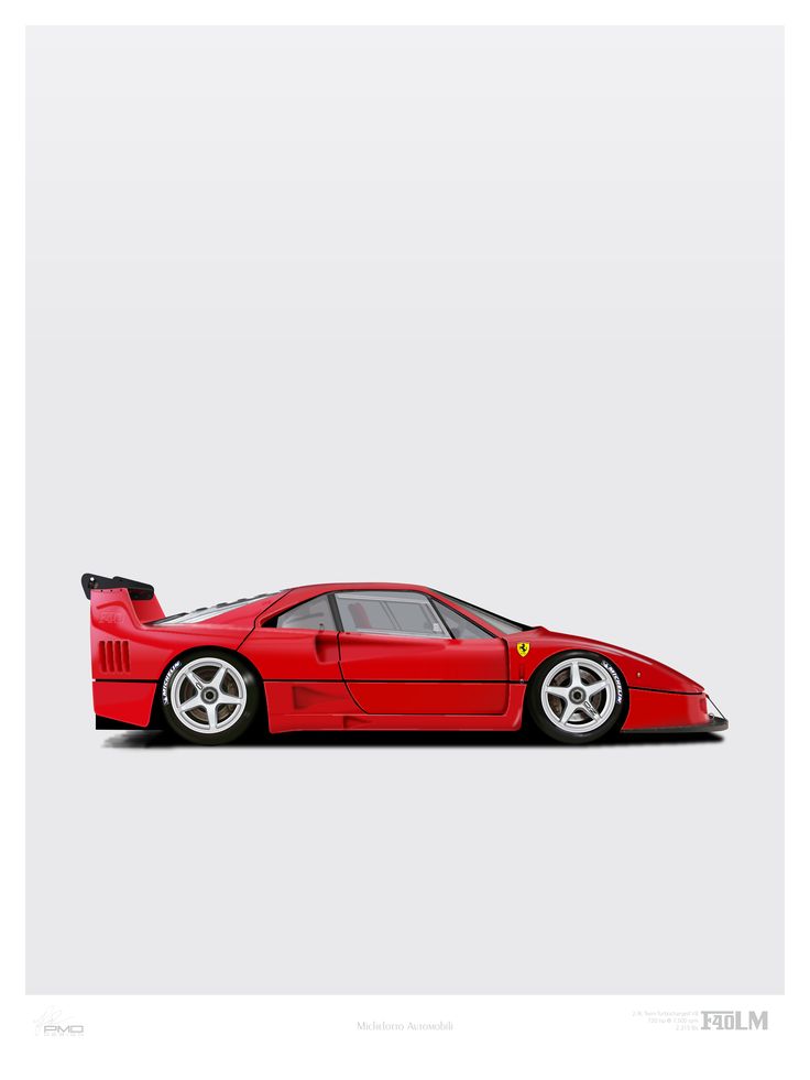 a red sports car is shown on a white background with the word ferrari written below it